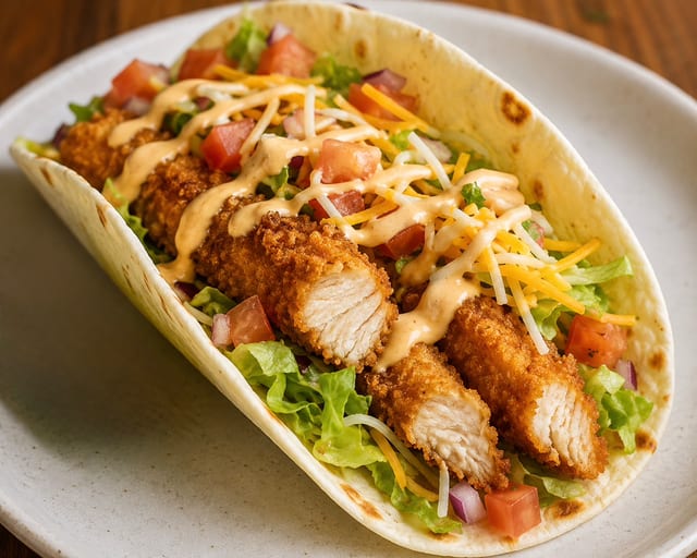 Chicken Finger Taco.